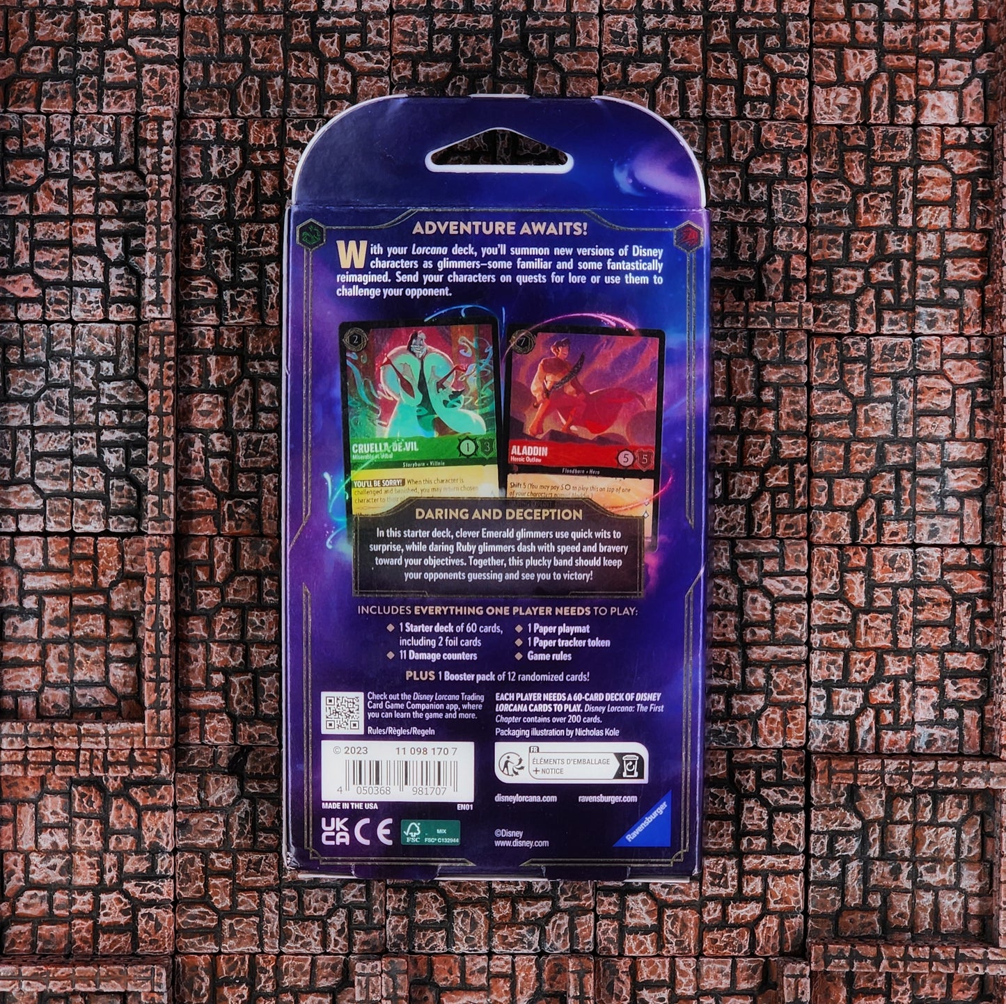 Disney Lorcana The First Chapter Starter Deck: Cruella & Aladdin - First Printing Sealed
