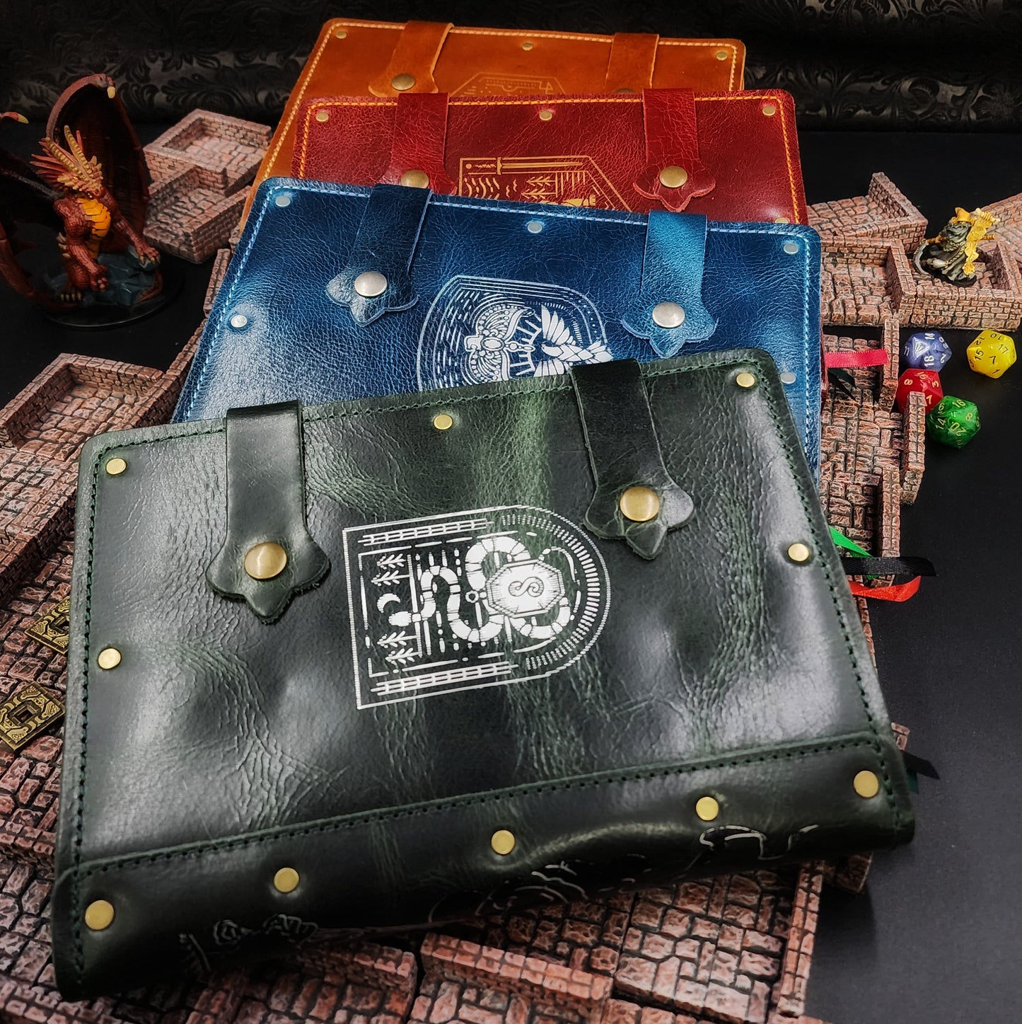Slytherin Crest A5 Custom Leather Adventure Journal (30-Day Lead)