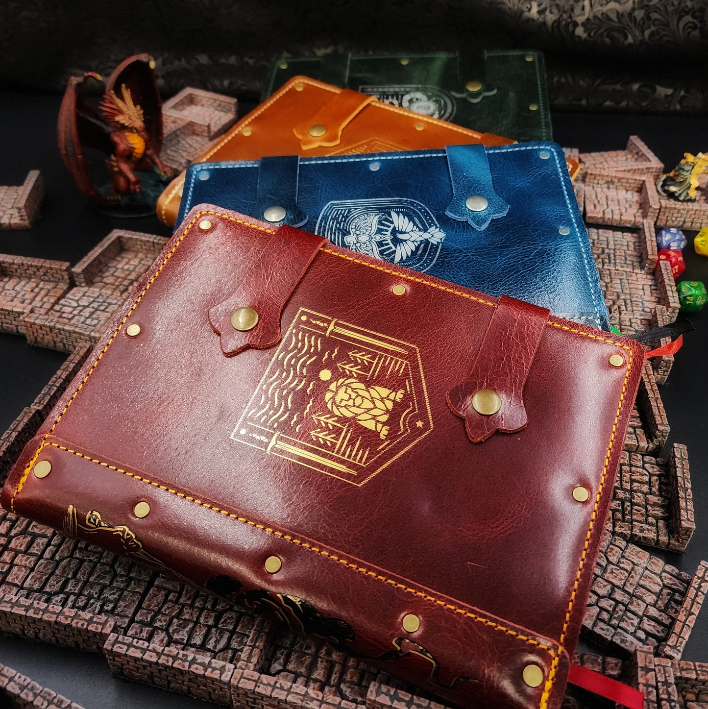 Gryffindor Crest A5 Custom Leather Adventure Journal (30-Day Lead)