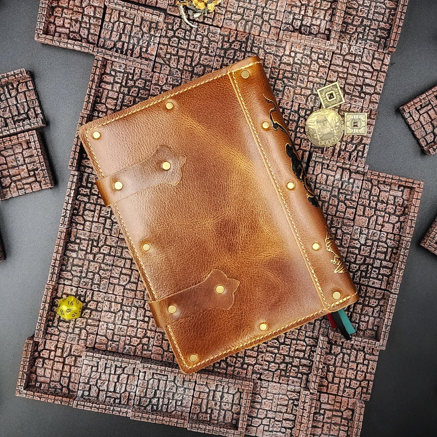 Hufflepuff Crest A5 Custom Leather Adventure Journal (30-Day Lead)