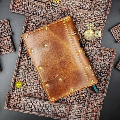 Hufflepuff Crest A5 Custom Leather Adventure Journal (30-Day Lead)