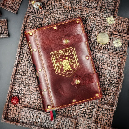 Gryffindor Crest A5 Custom Leather Adventure Journal (30-Day Lead)