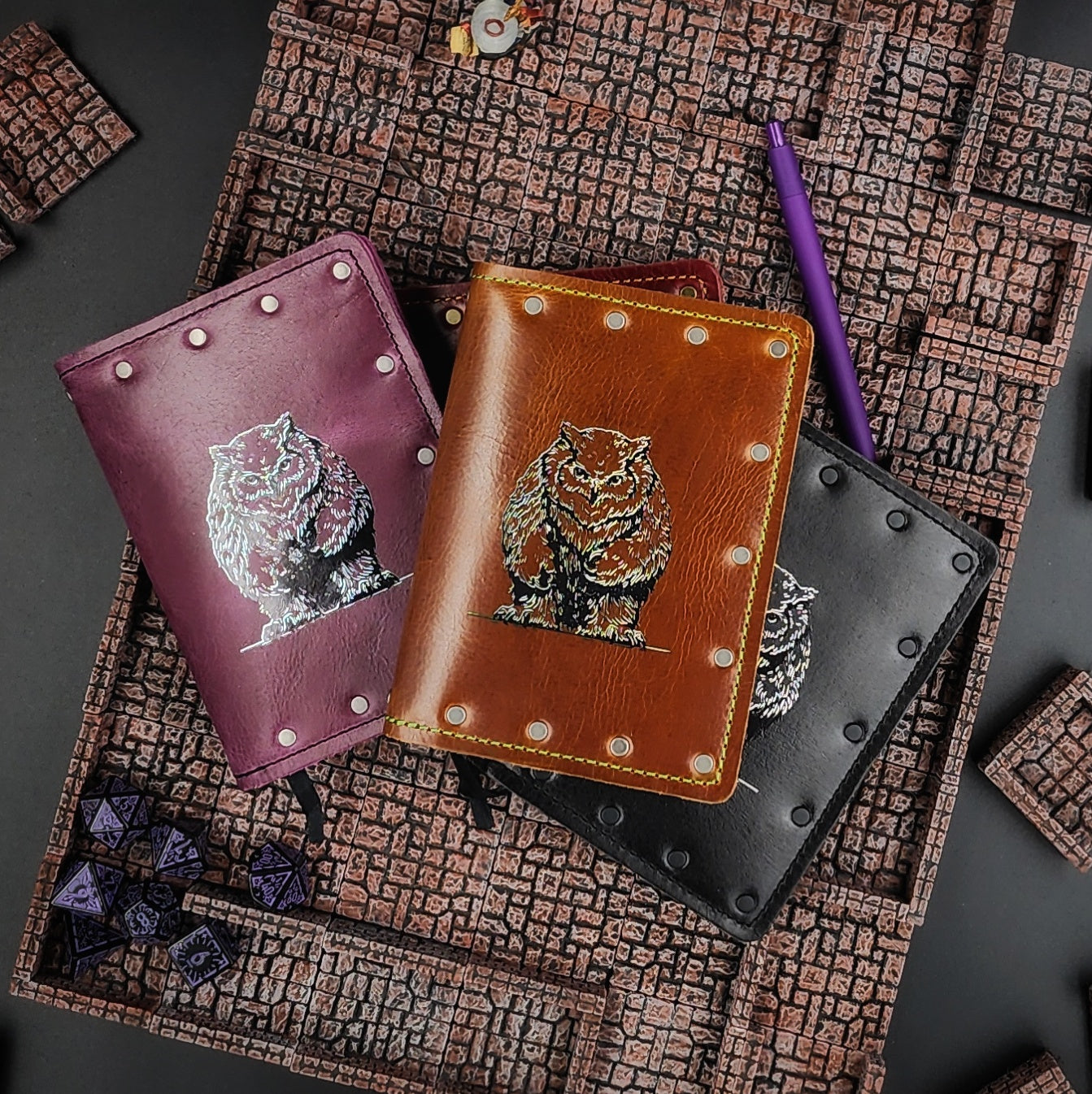 Owlbear Custom Leather Pocket Journal (30-Day Lead)