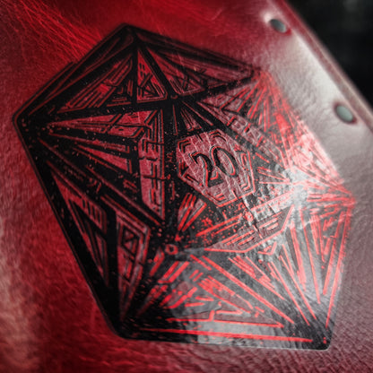 Geometric D20 Custom Leather Pocket Journal (30-Day Lead)