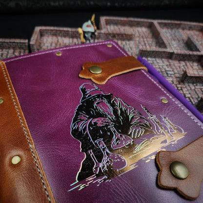 Grimbeard the Wizard: The Alchemist A5 Custom Leather Adventure Journal (30-Day Lead)