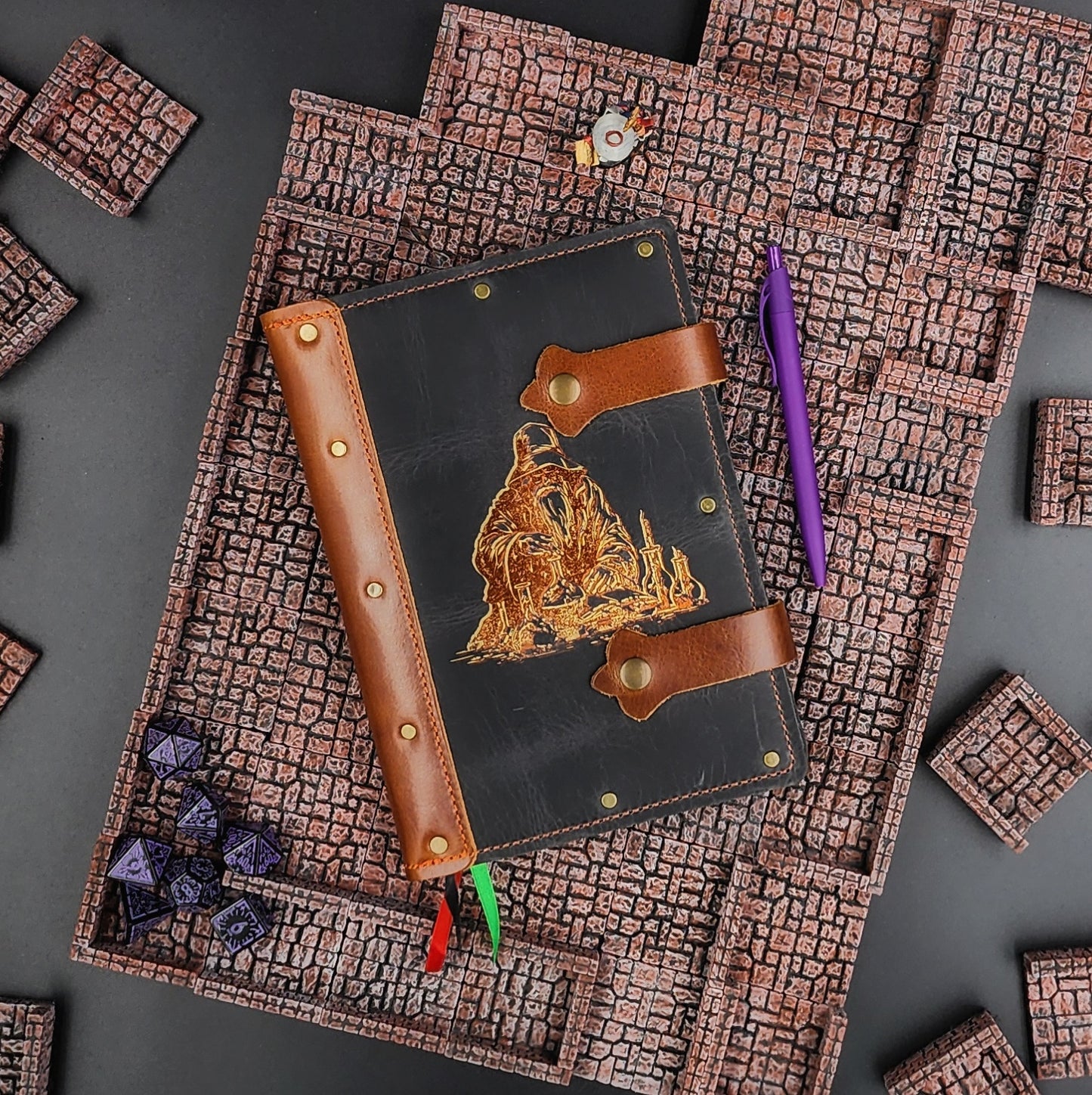Grimbeard the Wizard: The Alchemist A5 Custom Leather Adventure Journal (30-Day Lead)