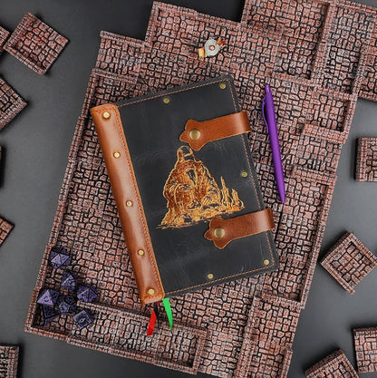 Grimbeard the Wizard: The Alchemist A5 Custom Leather Adventure Journal (30-Day Lead)