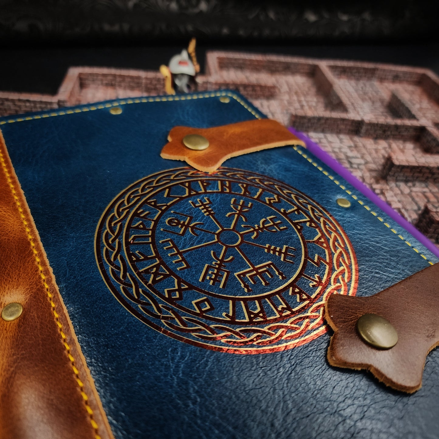 Vegvisir Viking Compass A5 Custom Leather Adventure Journal (30-Day Lead)