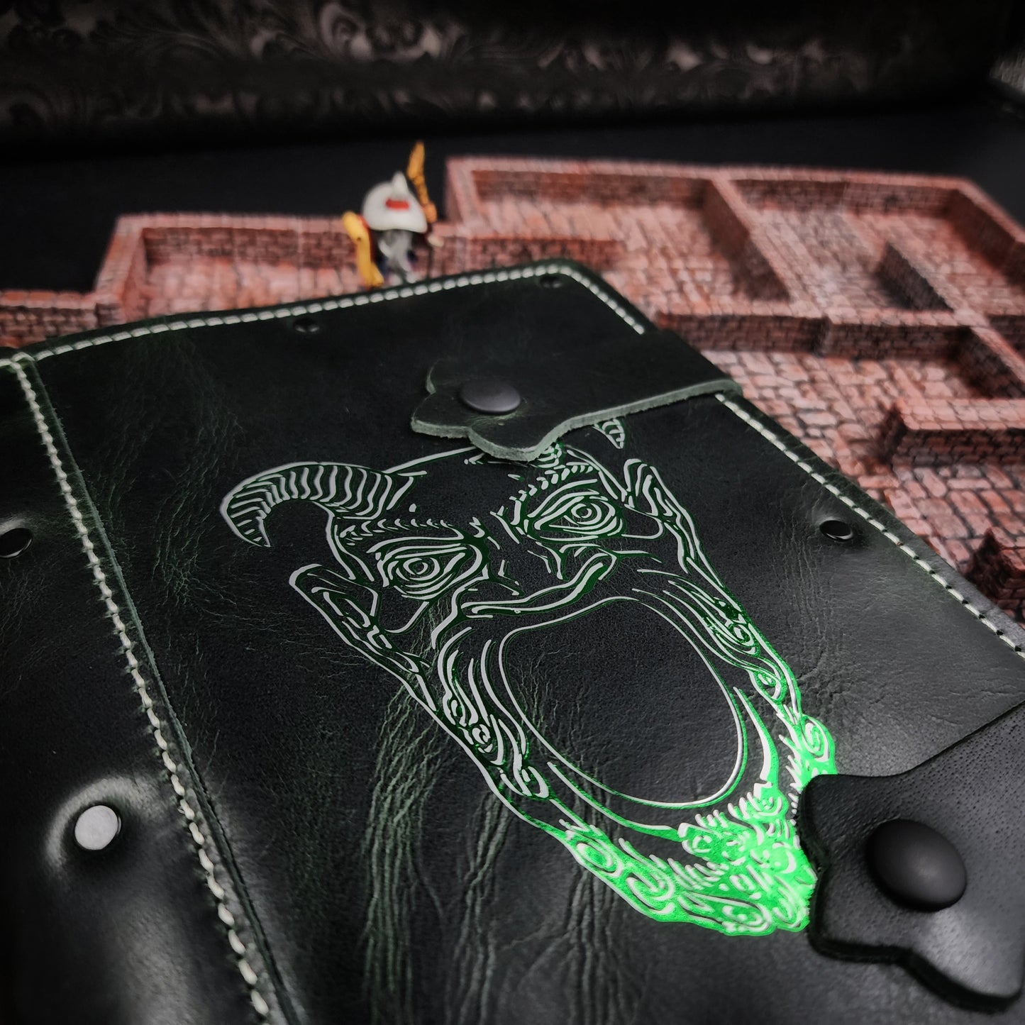 Tomb of Horrors Demon Mouth A5 Custom Leather Adventure Journal (30-Day Lead)