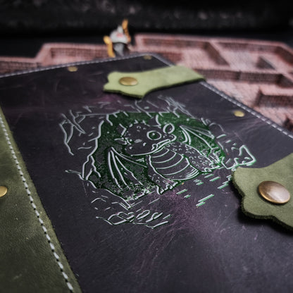 Baby Dragon Hatchling A5 Custom Leather Adventure Journal (30-Day Lead)