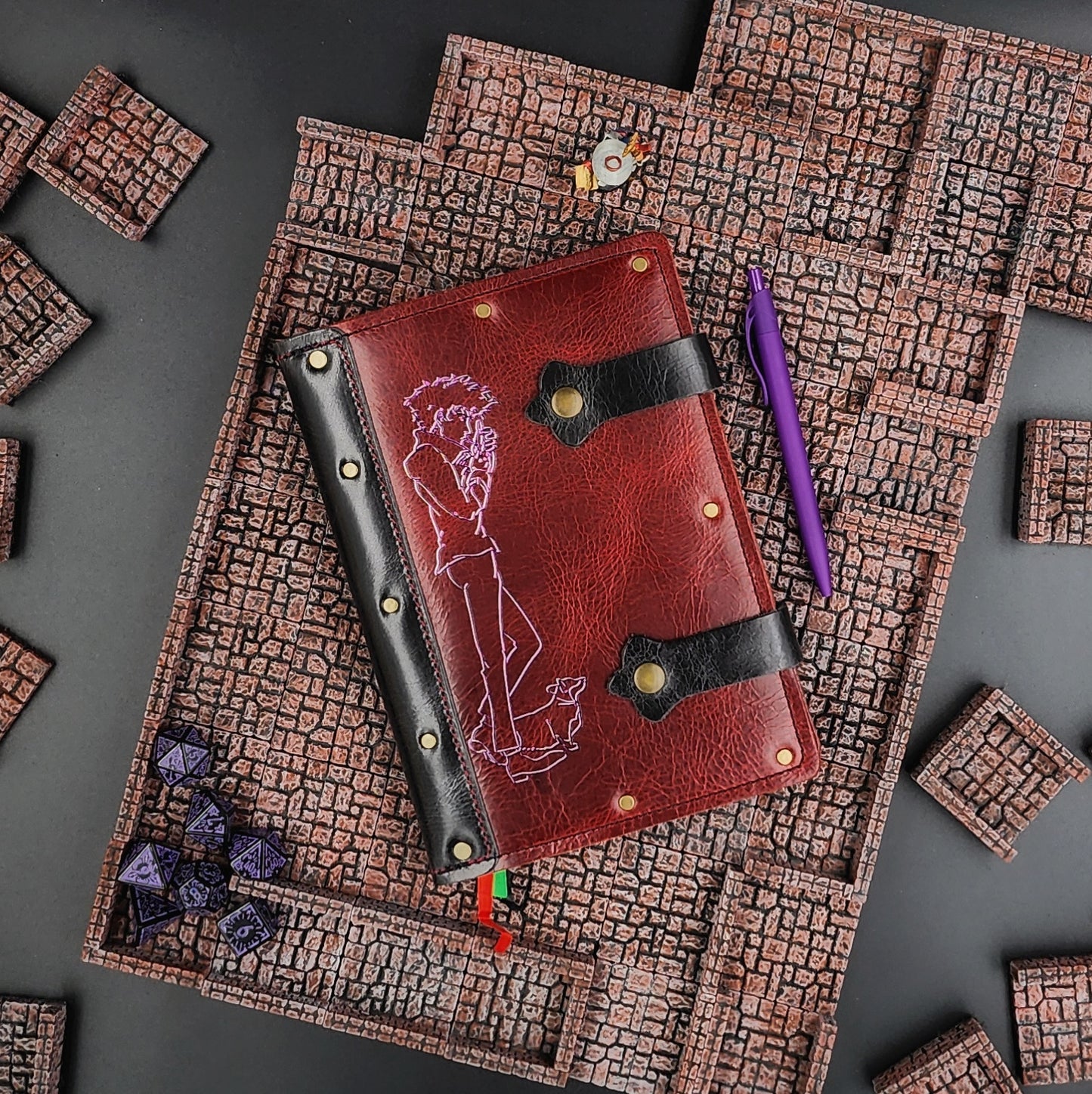 Cowboy Bebop Spike & Ein A5 Custom Leather Adventure Journal (30-Day Lead)