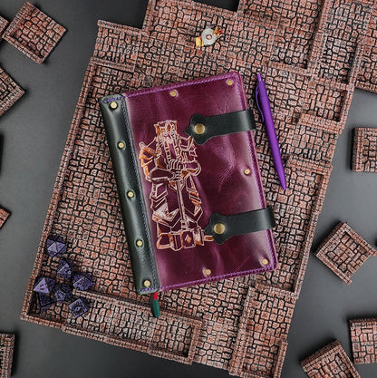 Dwarven Statue A5 Custom Leather Adventure Journal (30-Day Lead)