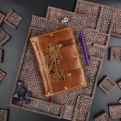 Dwarven Statue A5 Custom Leather Adventure Journal (30-Day Lead)
