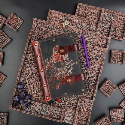 Wizard & Dragon Alchemy A5 Custom Leather Adventure Journal (30-Day Lead)