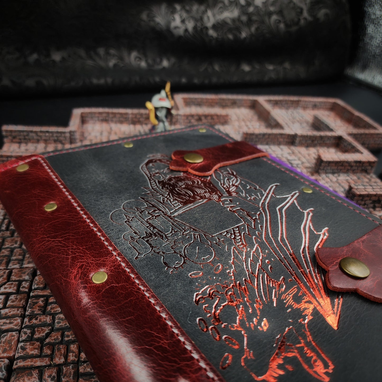 Wizard & Dragon Alchemy A5 Custom Leather Adventure Journal (30-Day Lead)