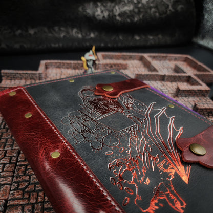 Wizard & Dragon Alchemy A5 Custom Leather Adventure Journal (30-Day Lead)