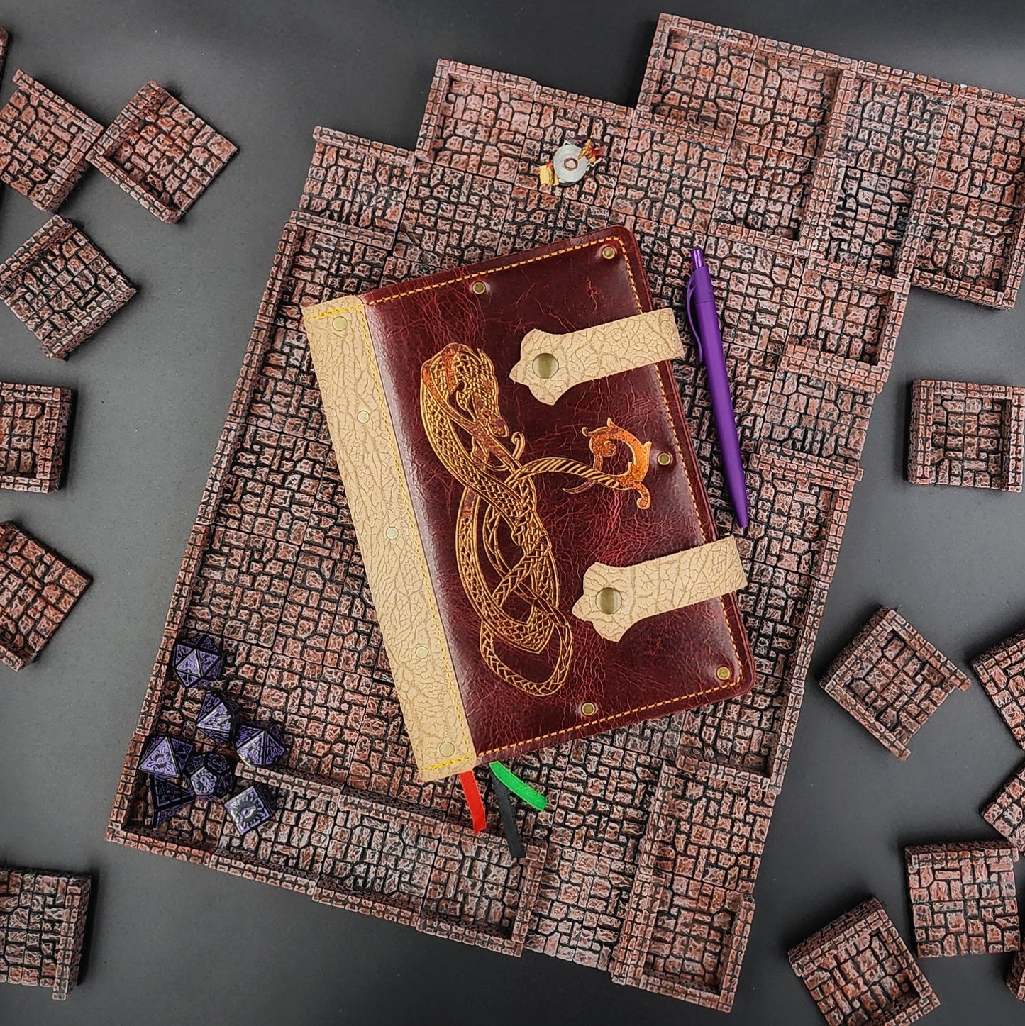 Nordic Horse & Celtic Pattern A5 Custom Leather Adventure Journal (30-Day Lead)