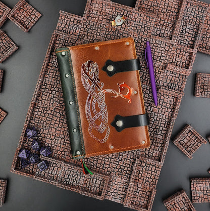 Nordic Horse & Celtic Pattern A5 Custom Leather Adventure Journal (30-Day Lead)
