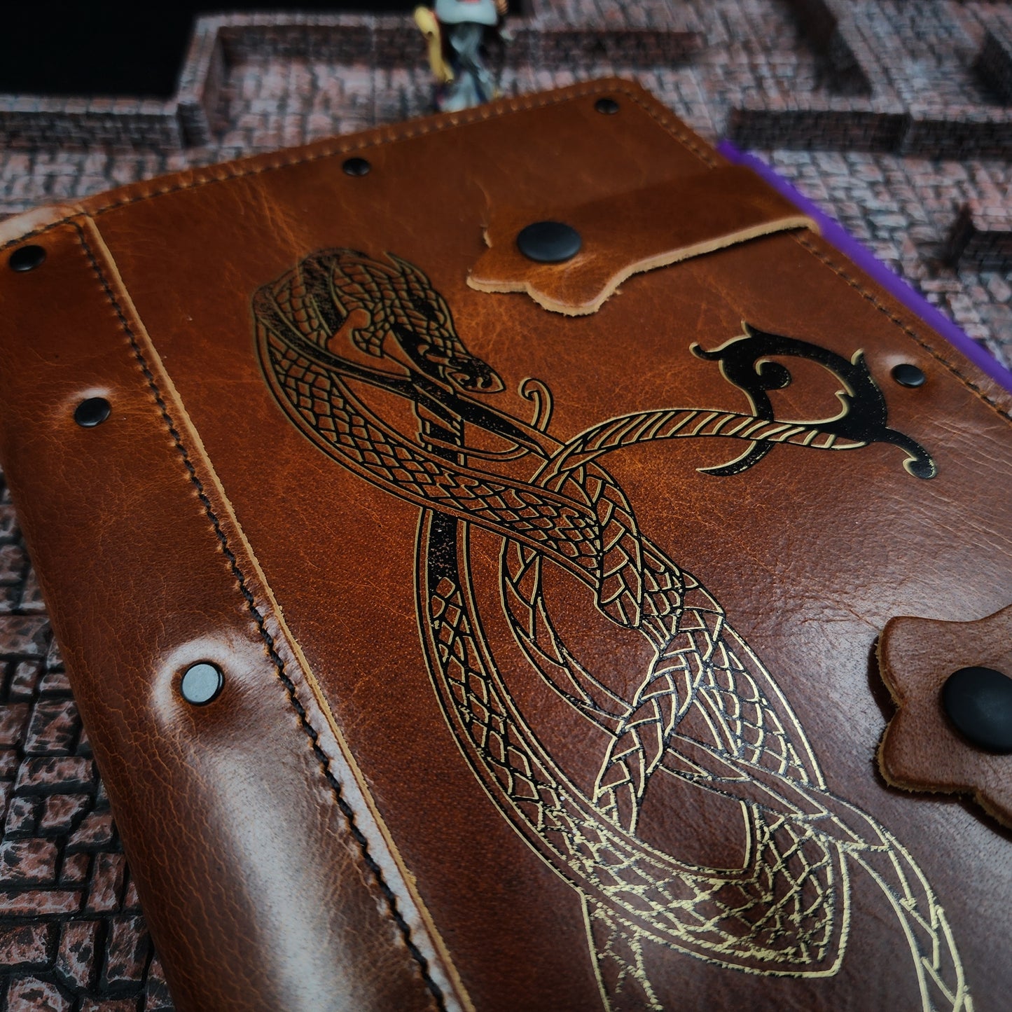 Nordic Horse & Celtic Pattern A5 Custom Leather Adventure Journal (30-Day Lead)