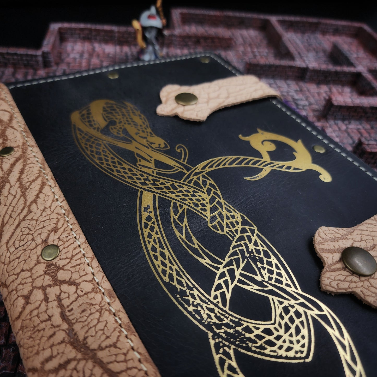 Nordic Horse & Celtic Pattern A5 Custom Leather Adventure Journal (30-Day Lead)