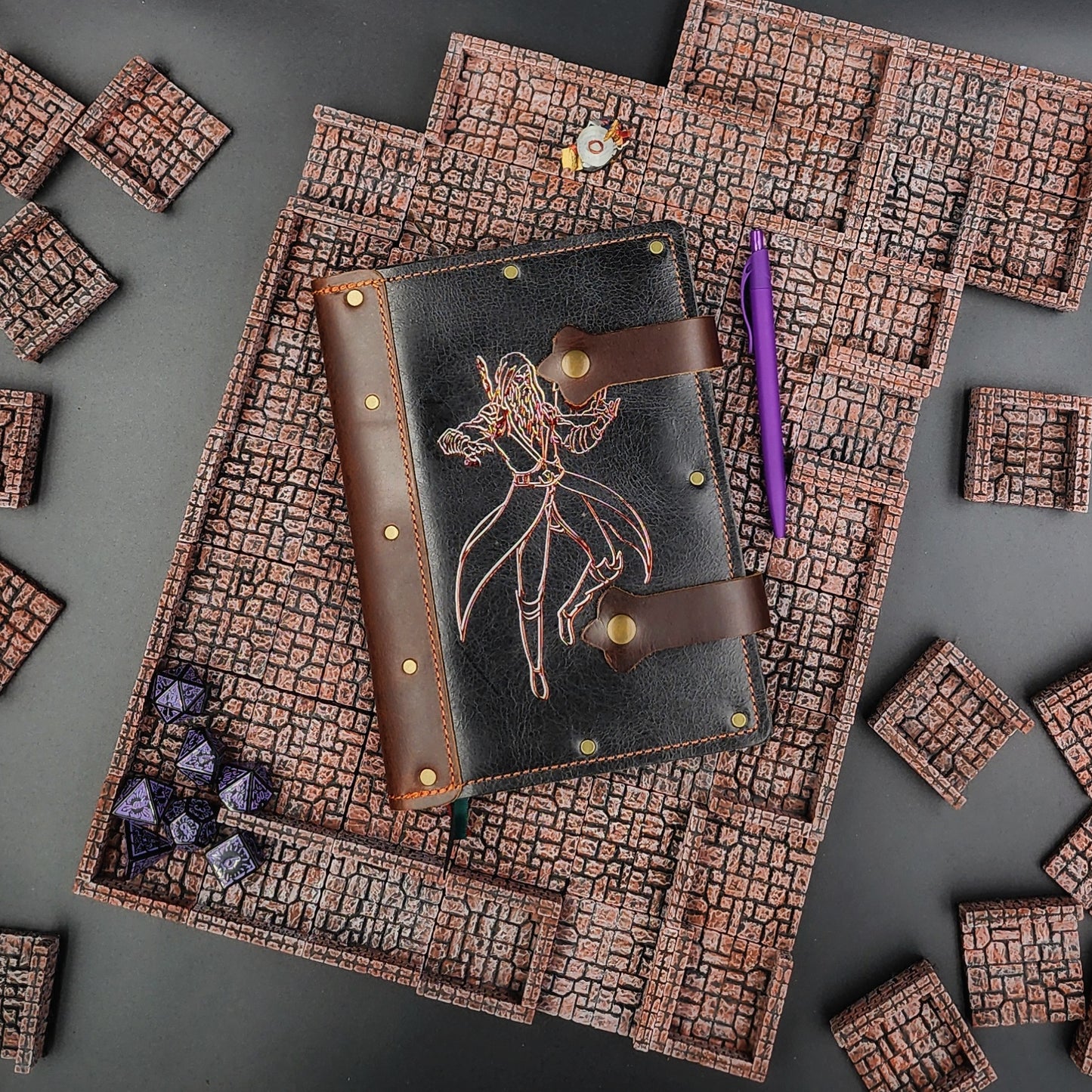 Arcane Mage A5 Custom Leather Adventure Journal (30-Day Lead)