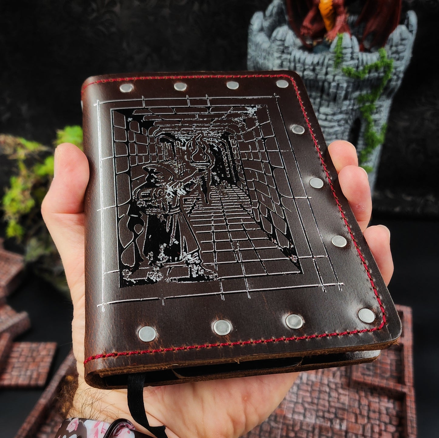 Dungeon Crawler Custom Leather Pocket Journal (30-Day Lead)