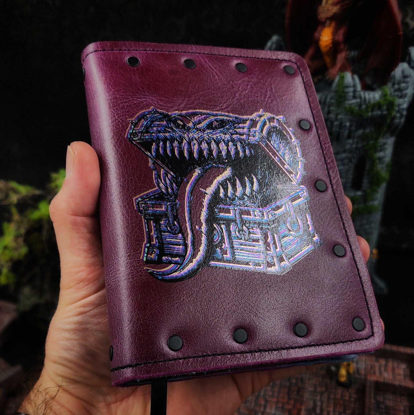 D&D Mimic Treasure Chest Custom Leather Pocket Journal (30-Day Lead)