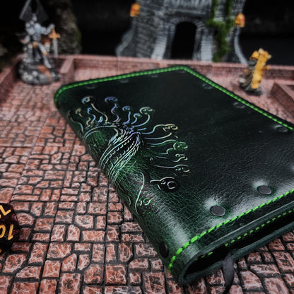 Eye Beast Wraparound Custom Leather Pocket Journal (30-Day Lead)