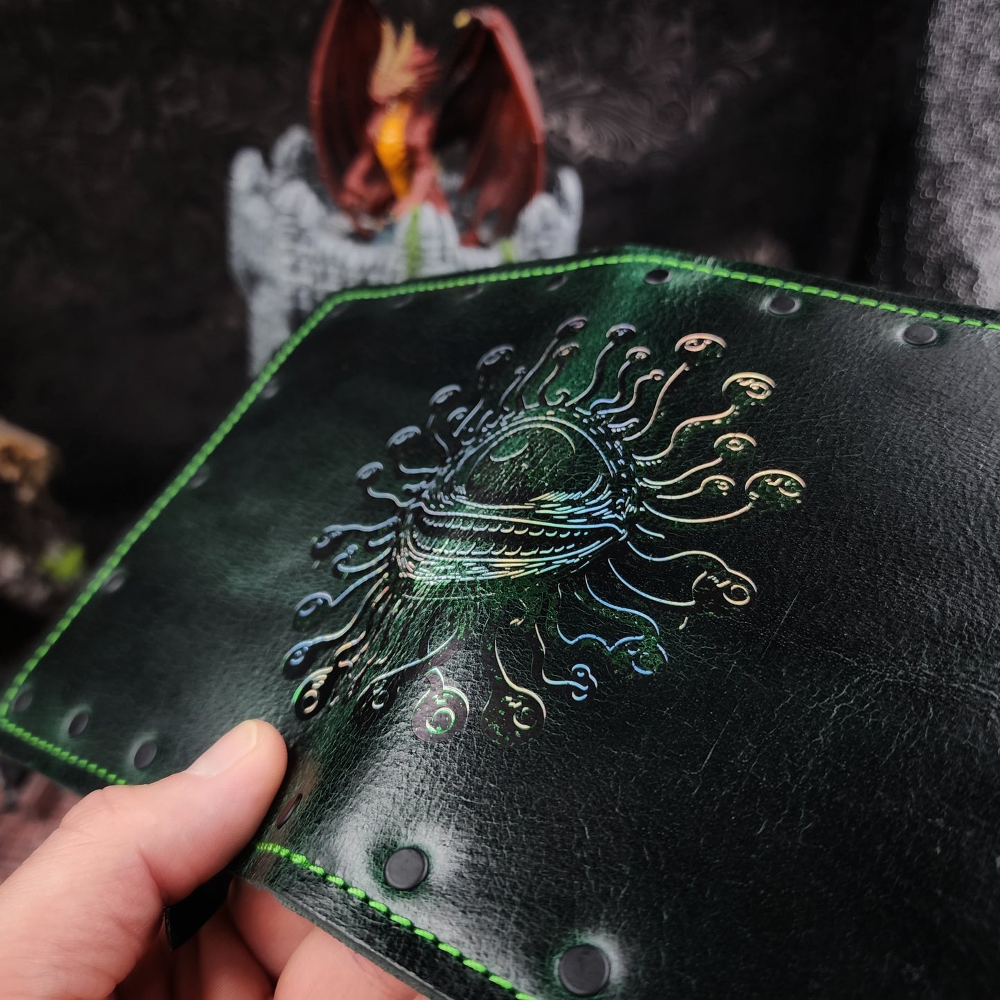 Eye Beast Wraparound Custom Leather Pocket Journal (30-Day Lead)