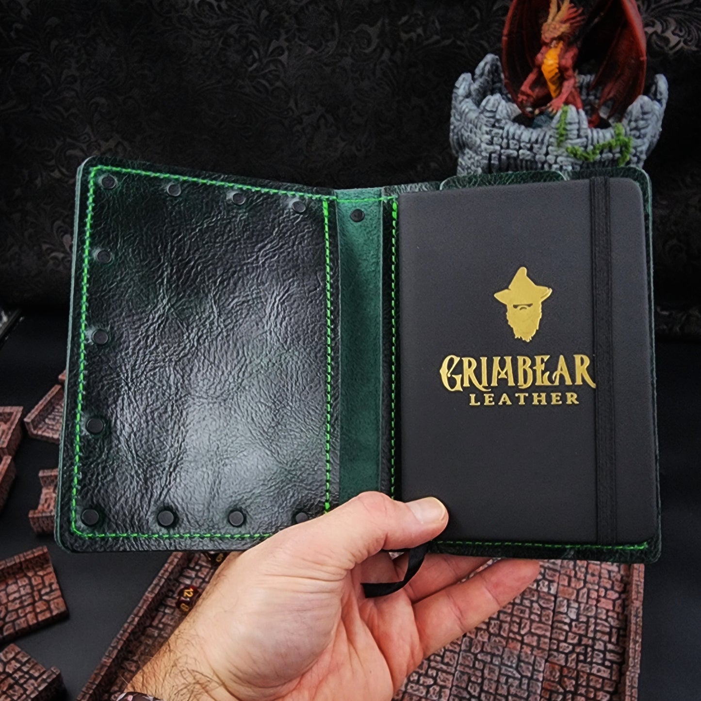 Eye Beast Wraparound Custom Leather Pocket Journal (30-Day Lead)