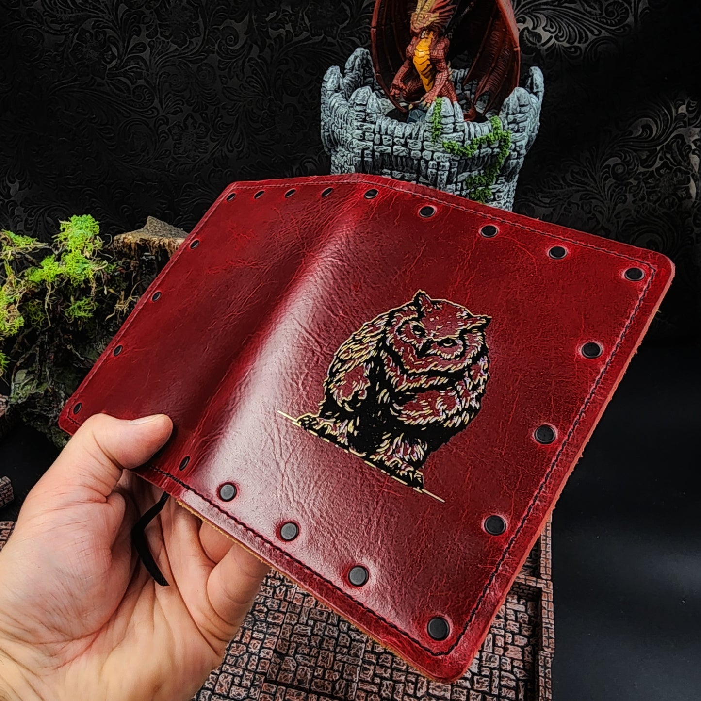 Owlbear Custom Leather Pocket Journal (30-Day Lead)