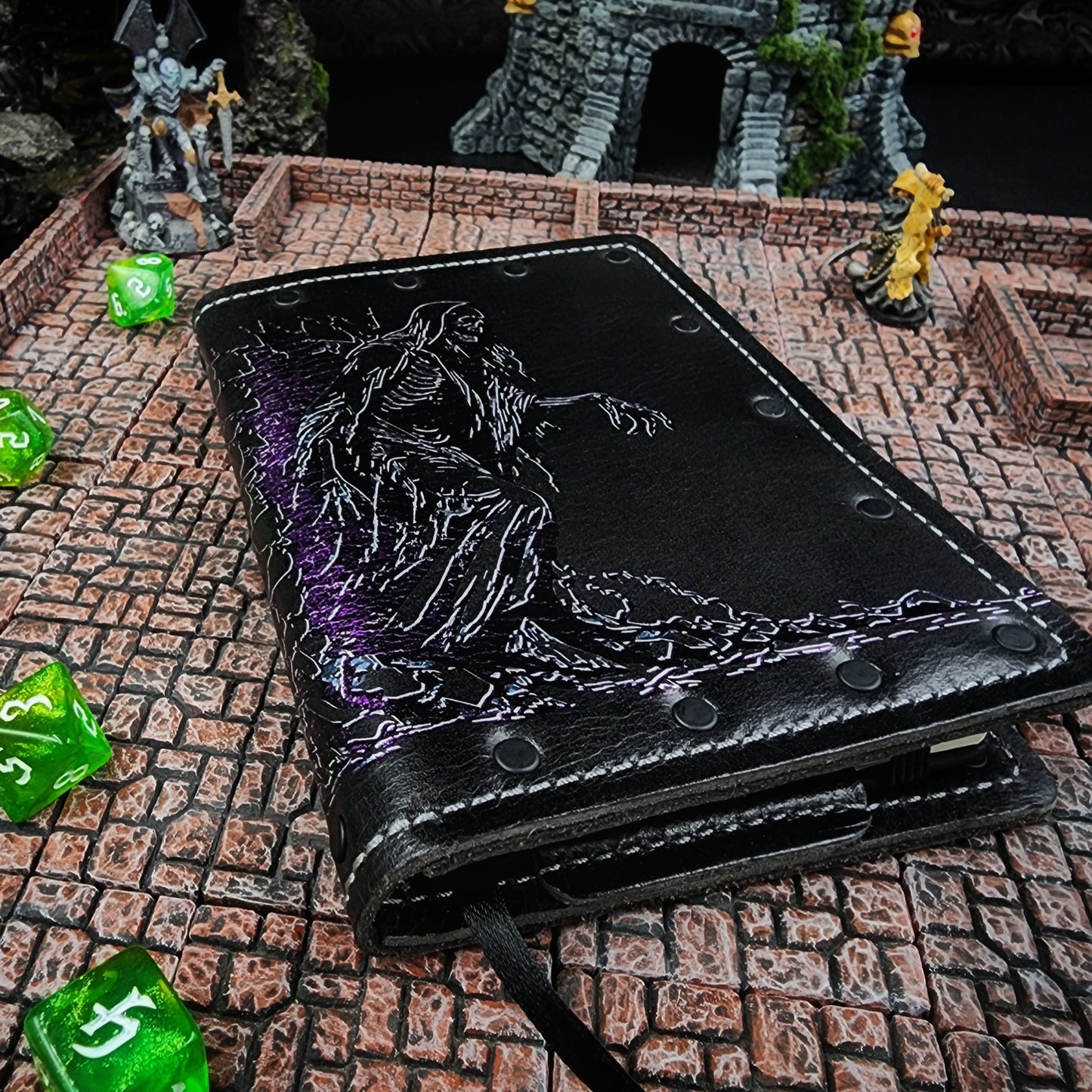 Acererak Emerging Lich: Tomb of Horrors Custom Leather Pocket Journal (30-Day Lead)