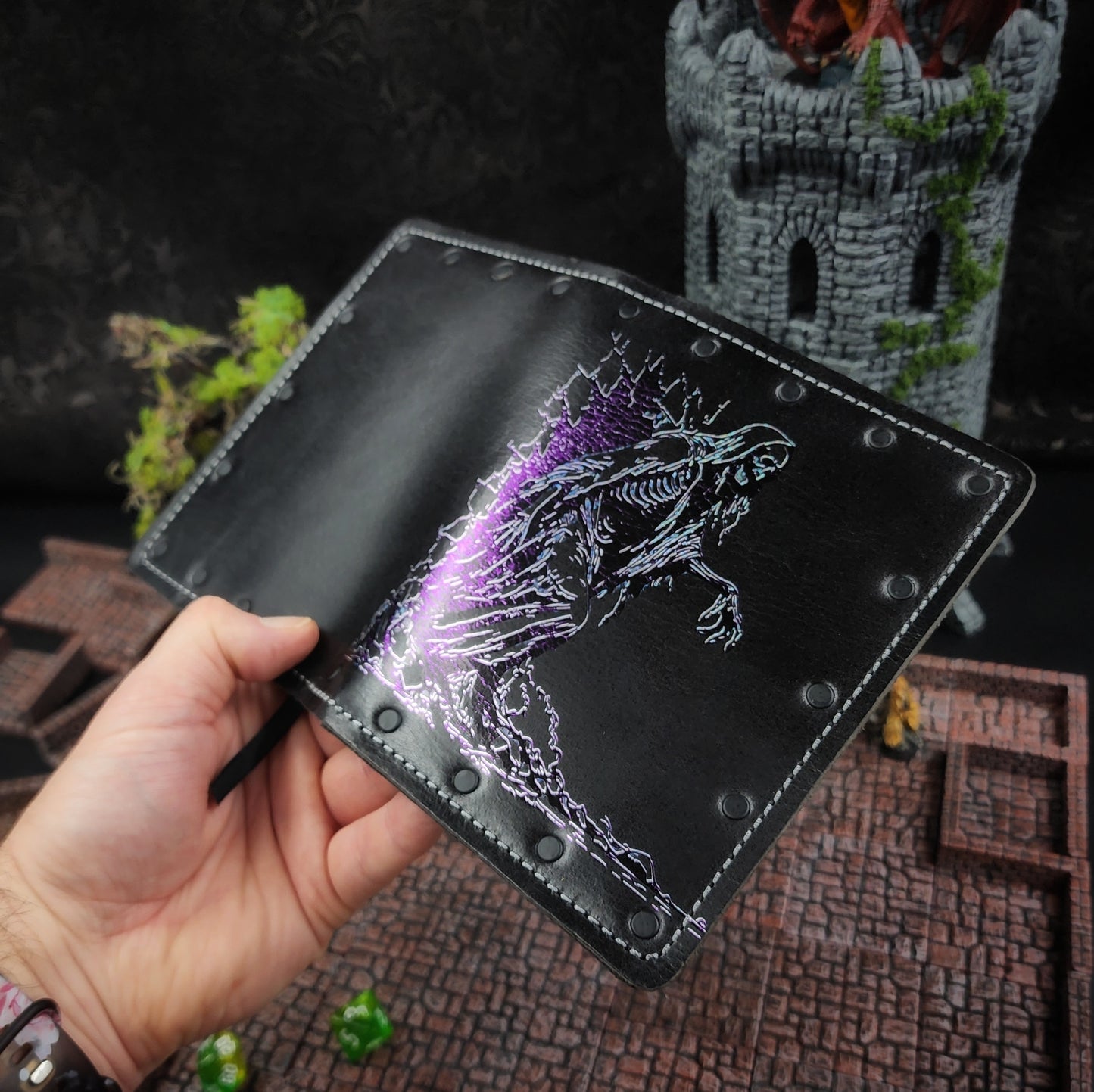 Acererak Emerging Lich: Tomb of Horrors Custom Leather Pocket Journal (30-Day Lead)