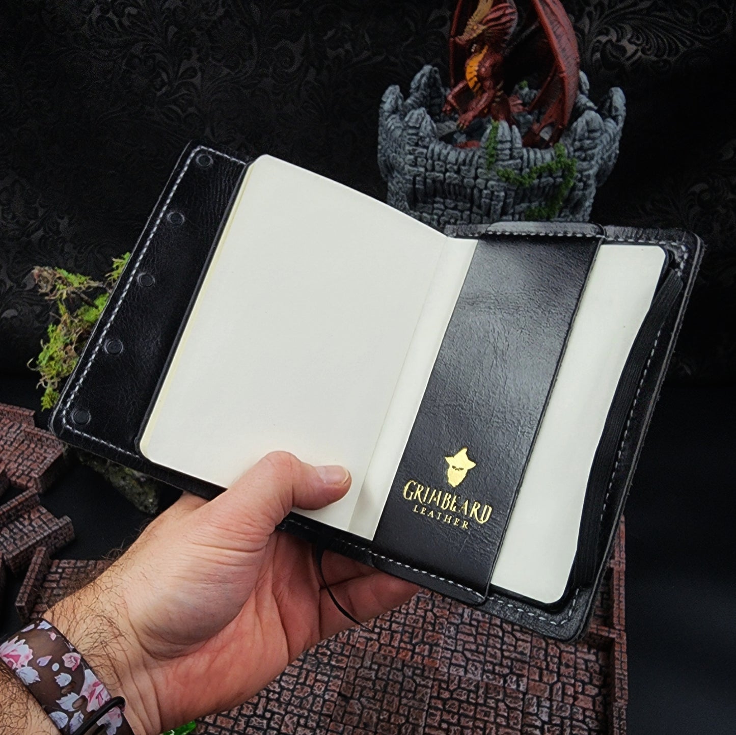 Acererak Emerging Lich: Tomb of Horrors Custom Leather Pocket Journal (30-Day Lead)