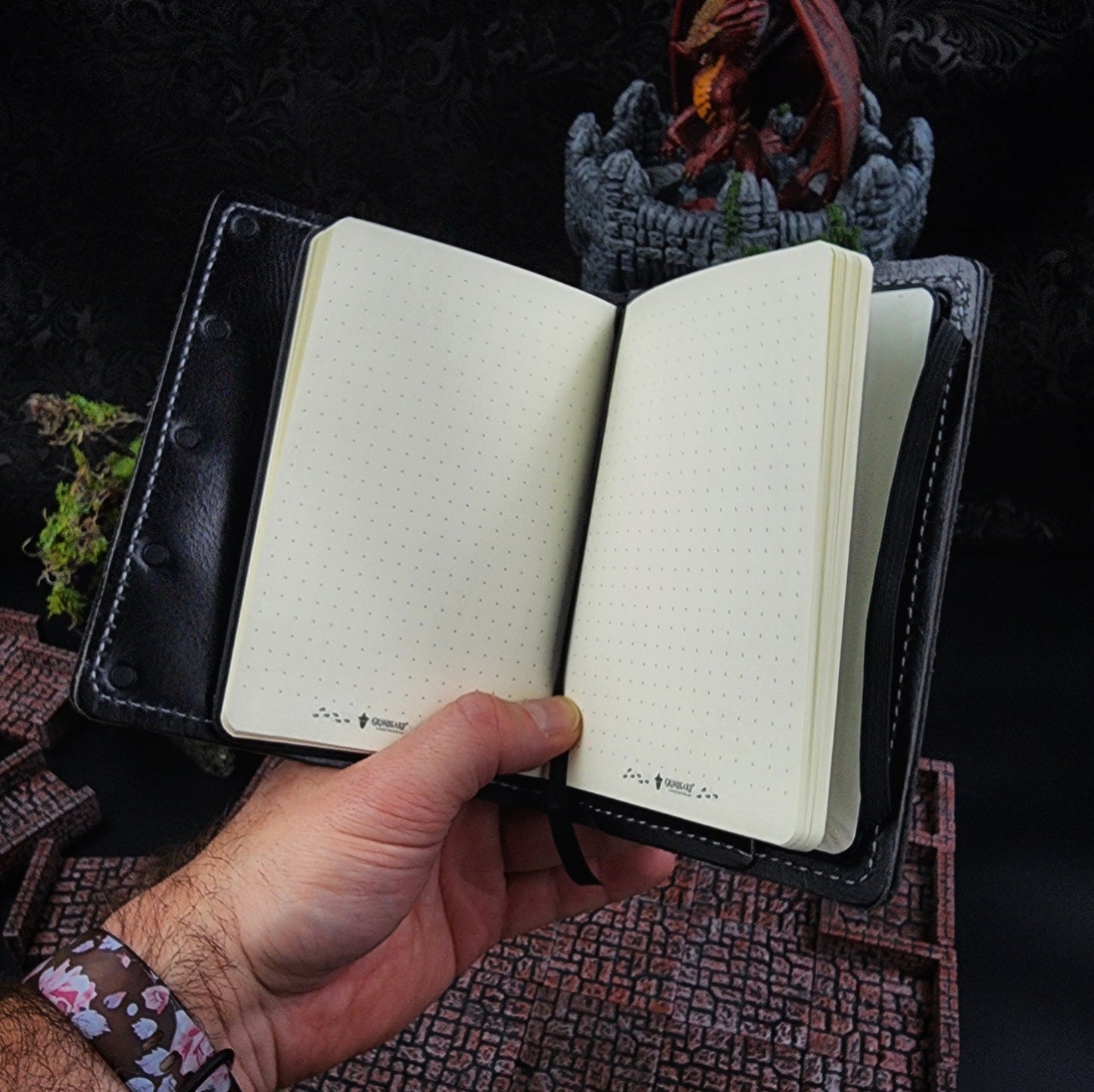 Acererak Emerging Lich: Tomb of Horrors Custom Leather Pocket Journal (30-Day Lead)