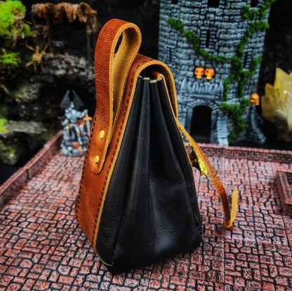 Leather Dice Bag with Green Dragon Charm