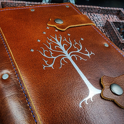 White Tree of Gondor A5 Custom Leather Adventure Journal (30-Day Lead)