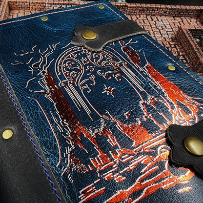 Doors of Moria & Fellowship A5 Custom Leather Adventure Journal (30-Day Lead)