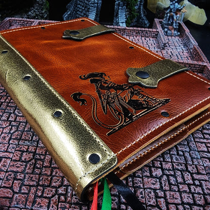 Tiefling A5 Custom Leather Adventure Journal (30-Day Lead)