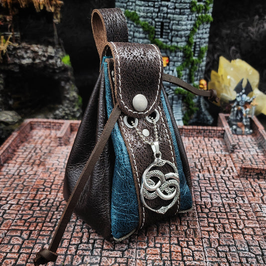 Leather Dice Bag with Auryn Charm