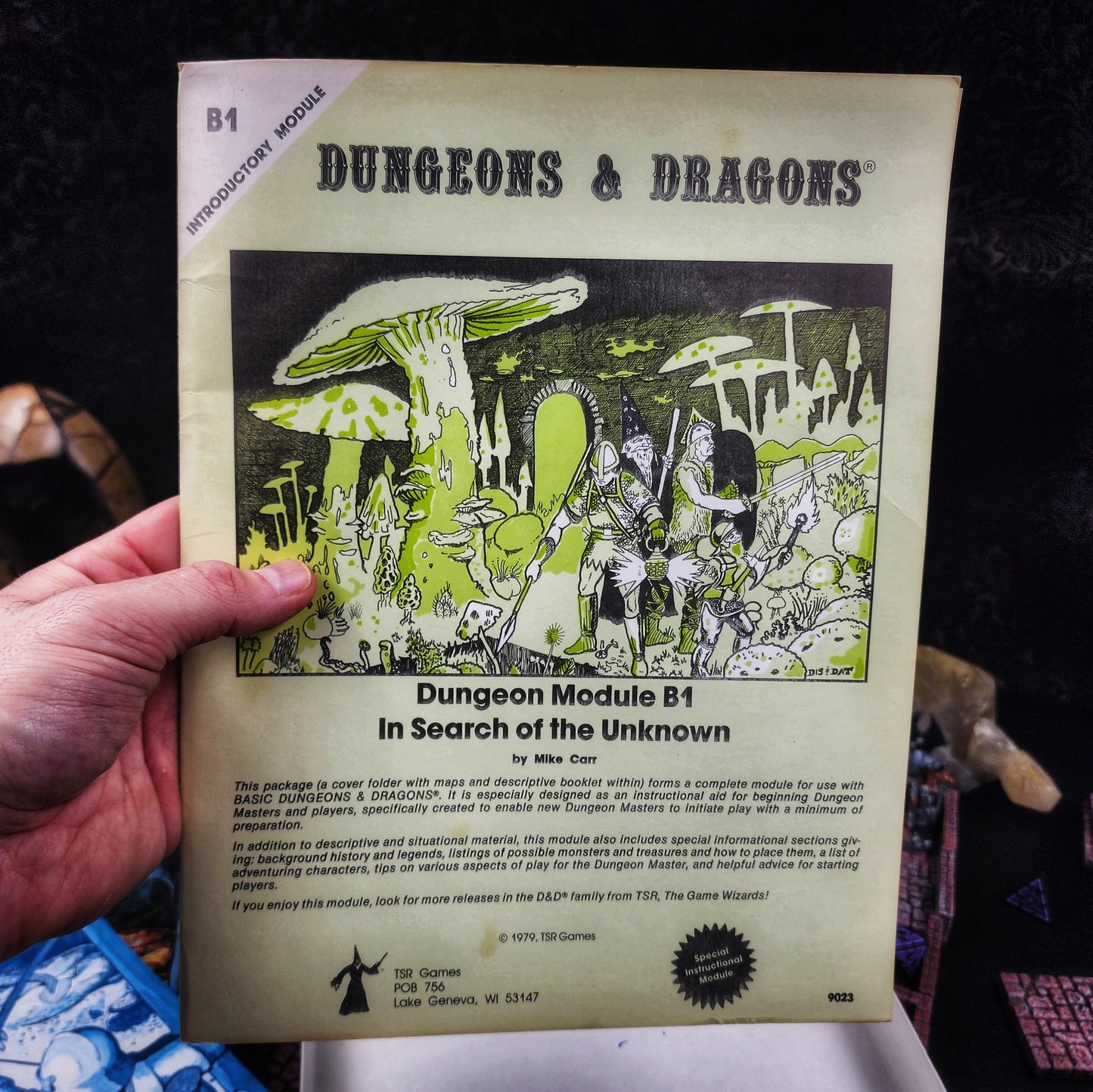 1st Edition 1974 Dungeons and Dragons Basic Set Box with Dice