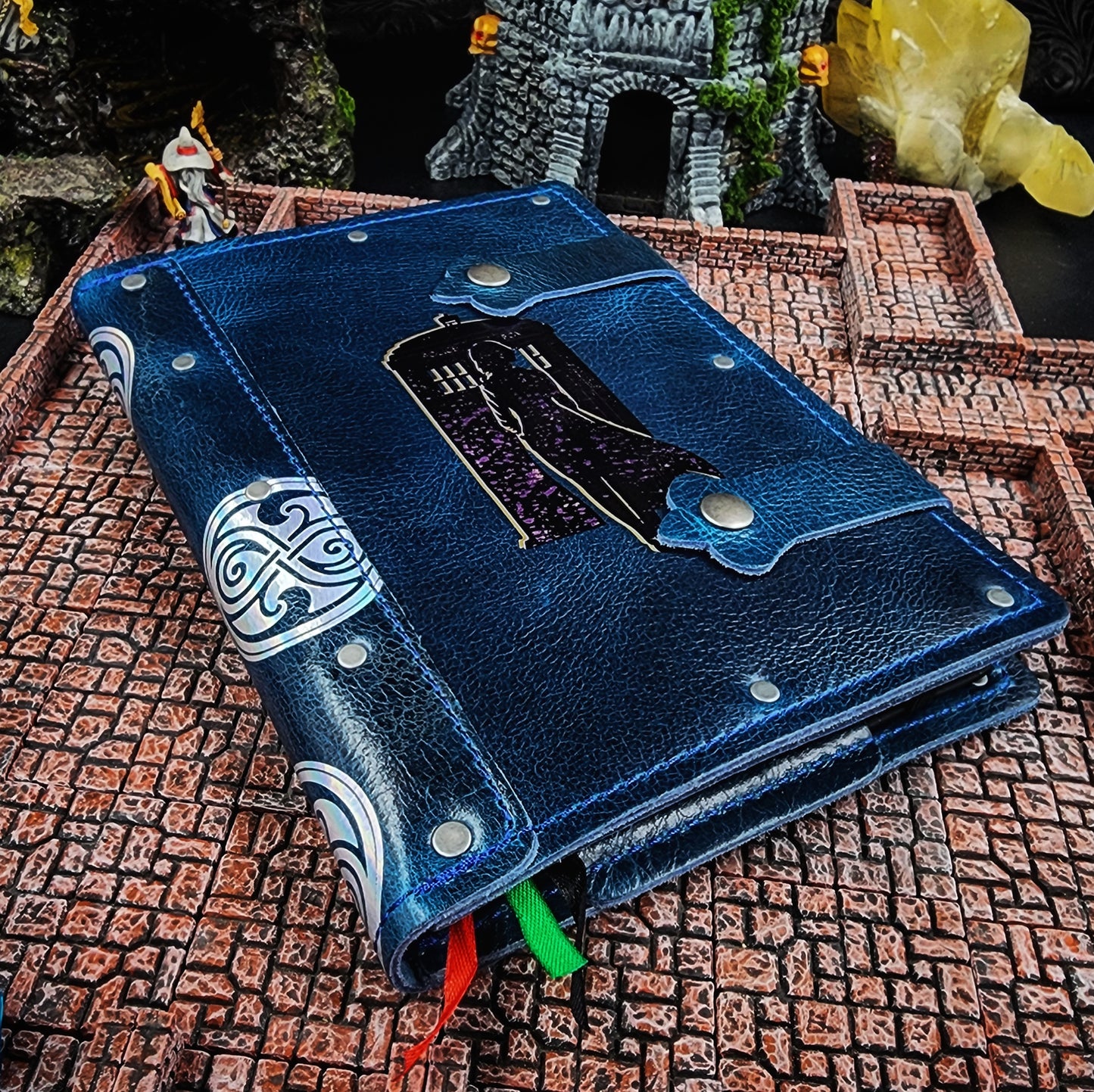 Woman & TARDIS Time Lord A5 Custom Leather Adventure Journal (30-Day Lead)