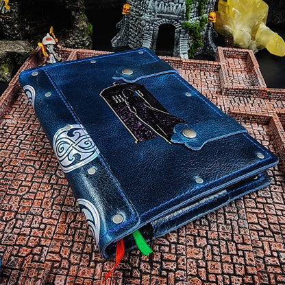 Woman & TARDIS Time Lord A5 Custom Leather Adventure Journal (30-Day Lead)