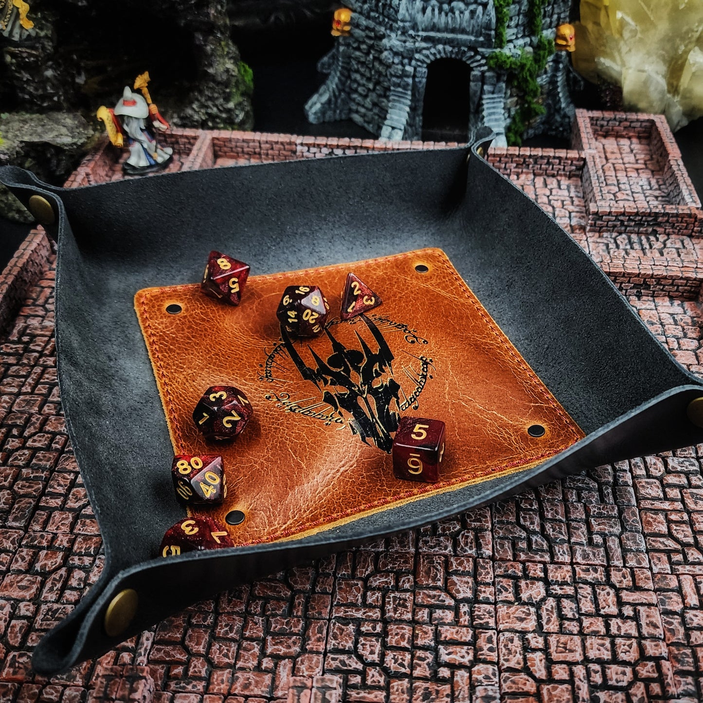 LOTR Inspired Helmet and Text - Dice Tray and Valet Tray