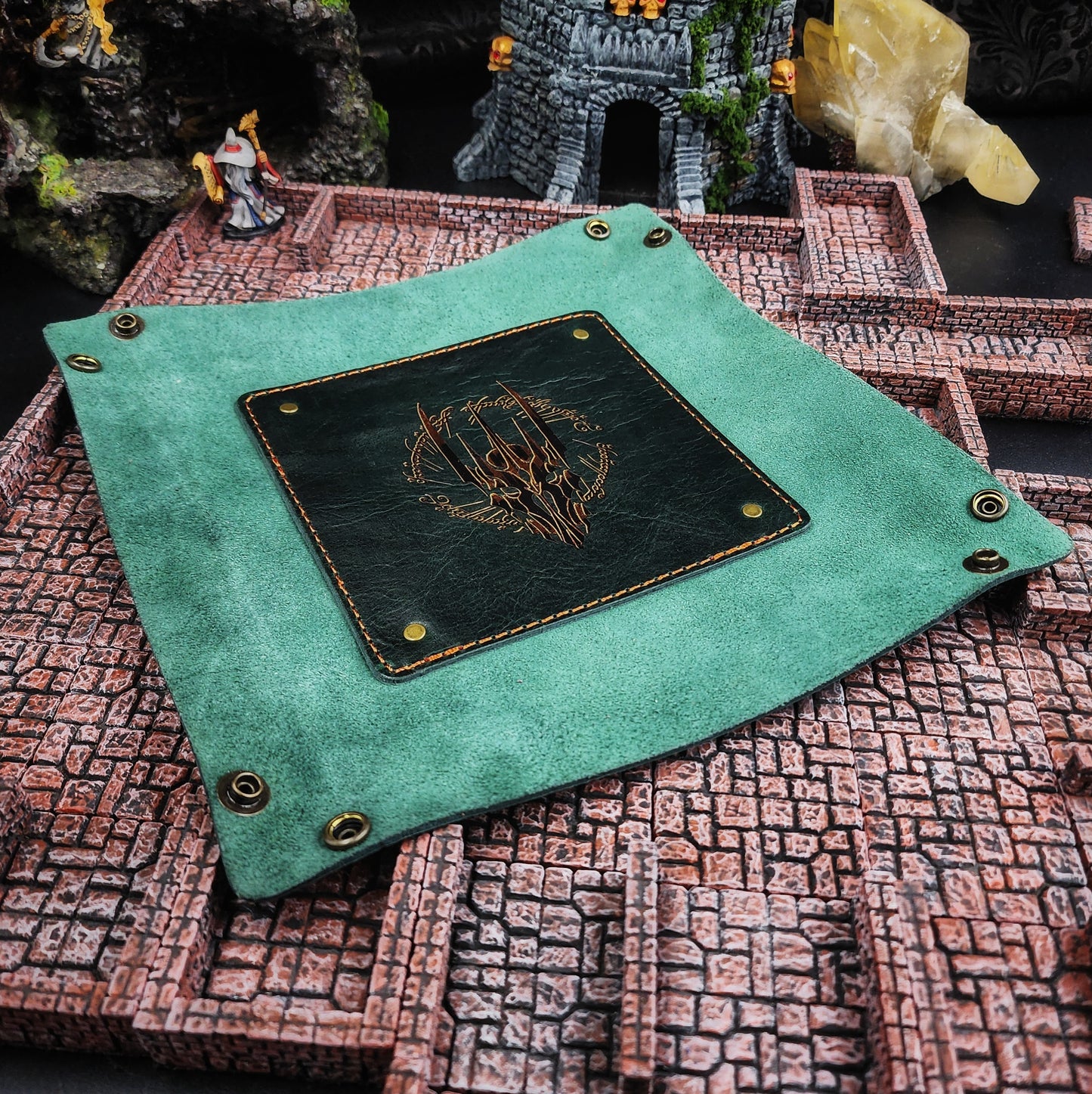 LOTR Inspired Helmet and Text - Dice Tray and Valet Tray