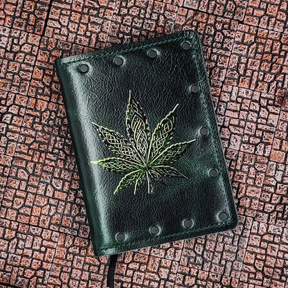 Old Toby Celtic Leaf Custom Leather Pocket Journal (30-Day Lead)