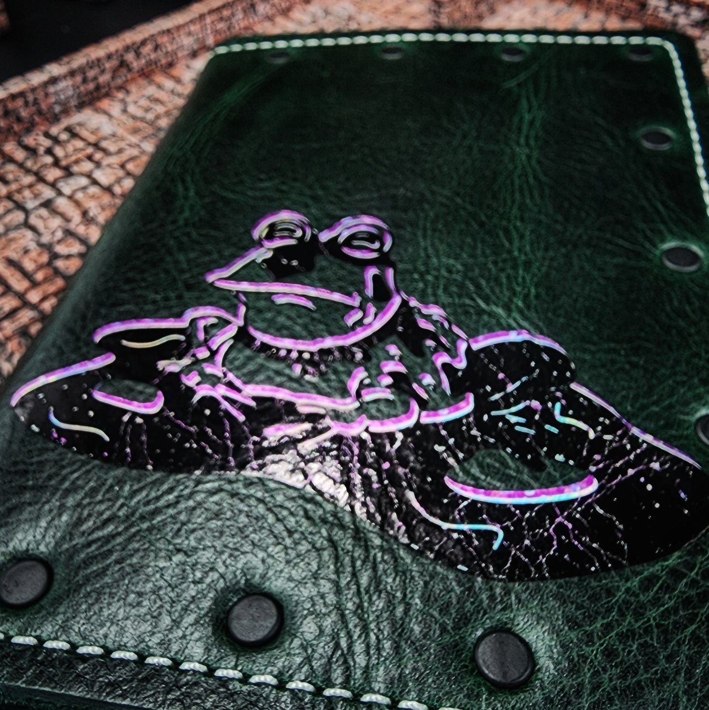 Hypnotoad Futurama Custom Leather Pocket Journal (30-Day Lead)