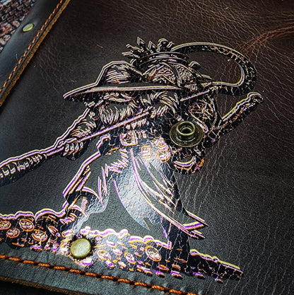 Grimbeard the Wizard: Treasure Vacuum A5 Custom Leather Adventure Journal (30-Day Lead)