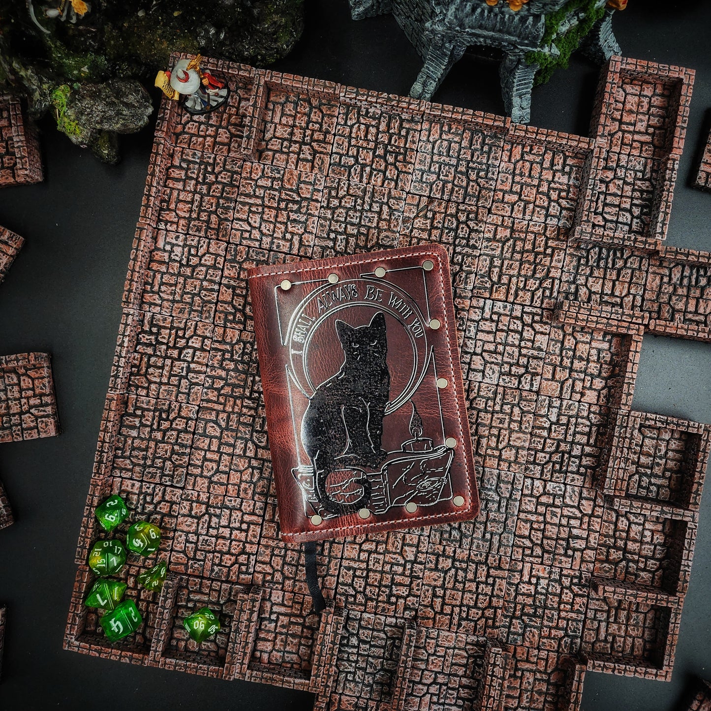 Black Flame & Witch Sisters Custom Leather Pocket Journal (30-Day Lead)