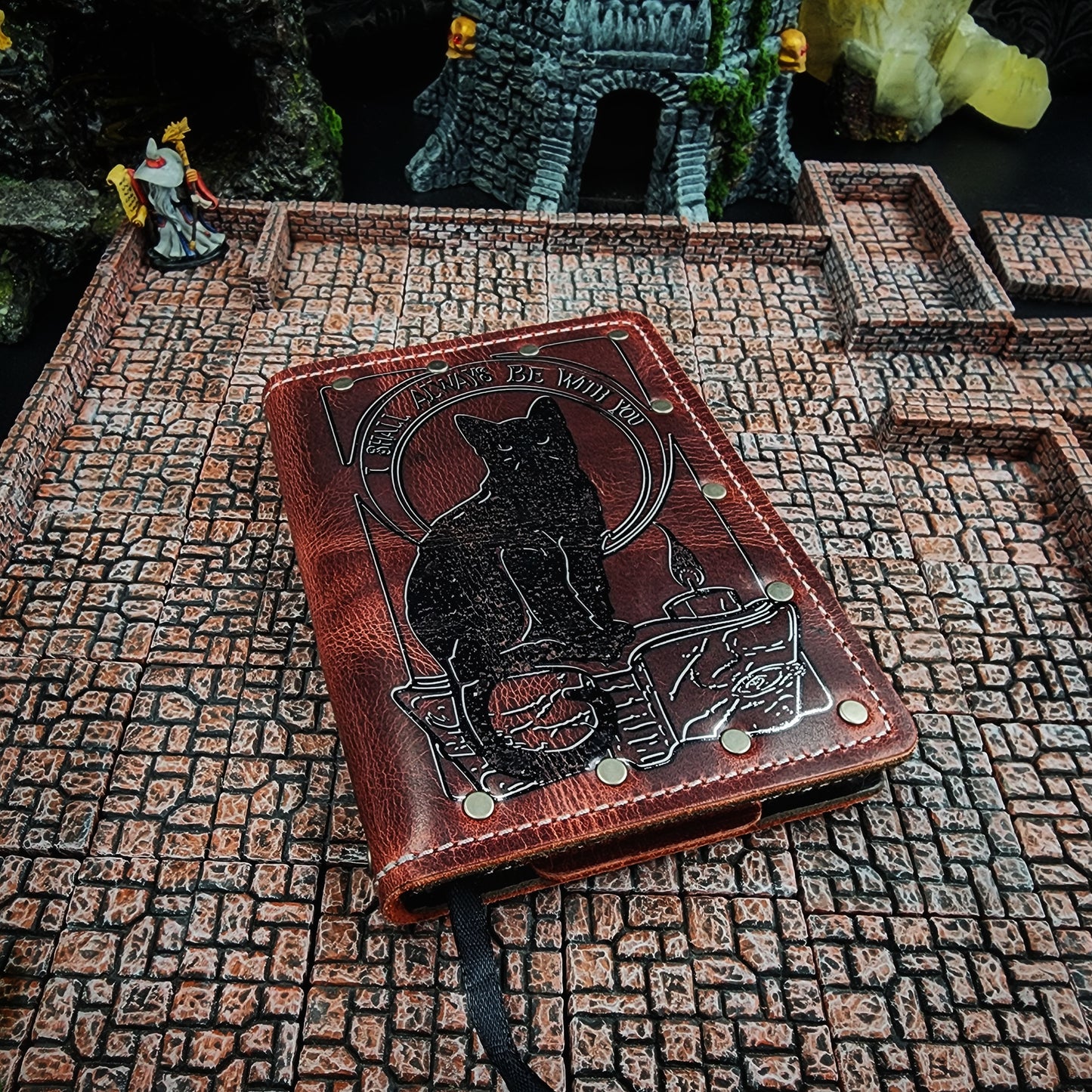 Black Flame & Witch Sisters Custom Leather Pocket Journal (30-Day Lead)
